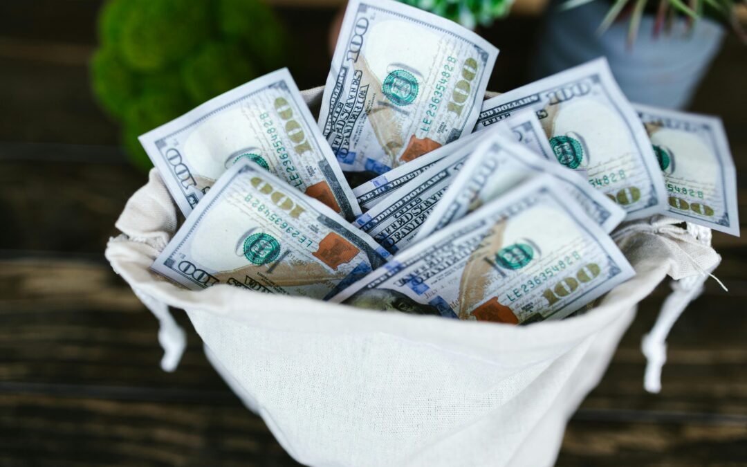 money in a basket